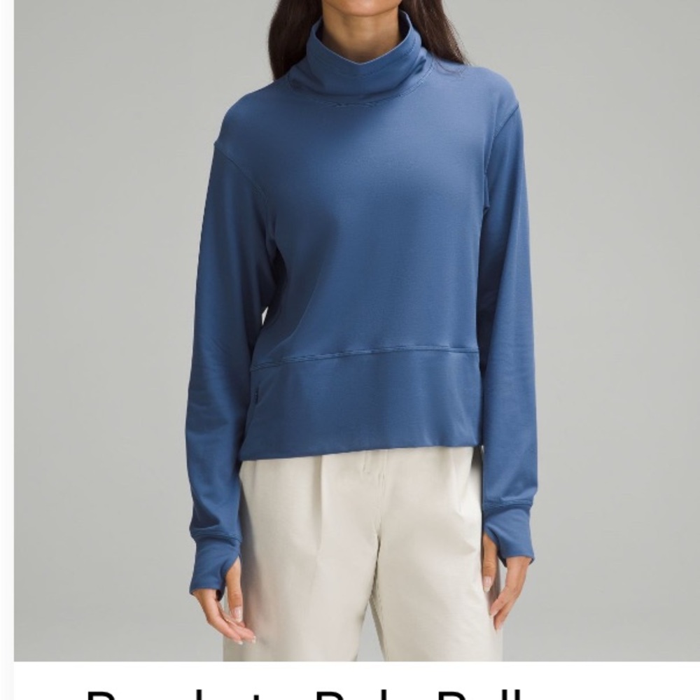 Blue Turtleneck Pullover